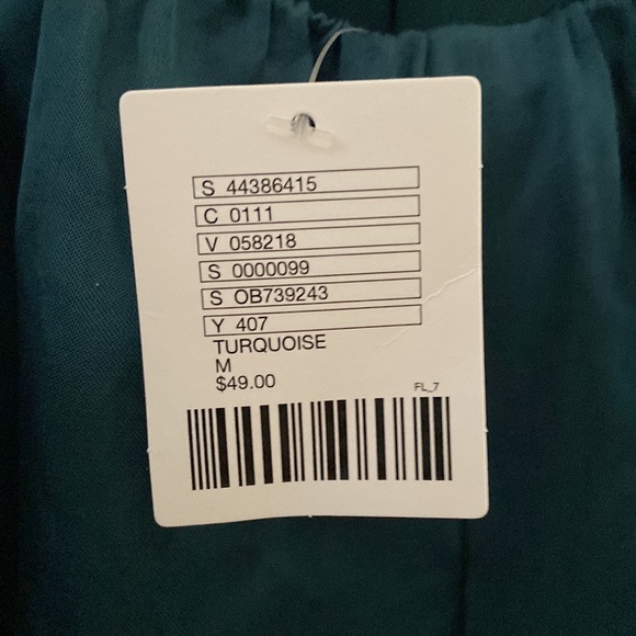 URBAN OUTFITTERS Crop Silky Turquoise - M - Picture 7 of 7